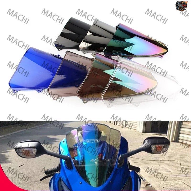 スズキ GSXR1000 K9 2009-2016 用オートバイ用ウィンドディフレクター ダブルバブルウィンドシールドディフレクタープロテクターウィンドス