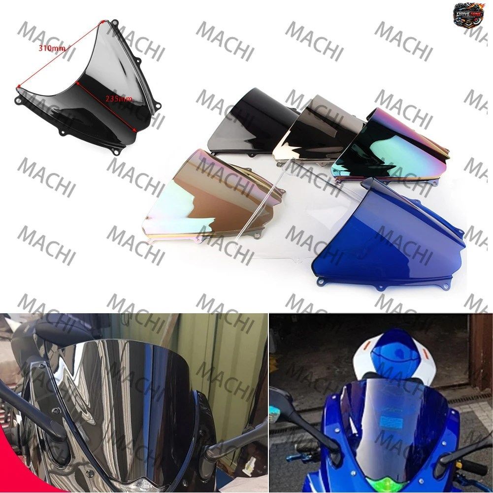 スズキ GSX-R1000 GSXR1000 GSXR 1000 K7 2007 2008 用 オートバイ用スクリーン ダブルバブル ウインドシールド デフレクター プロテクター
