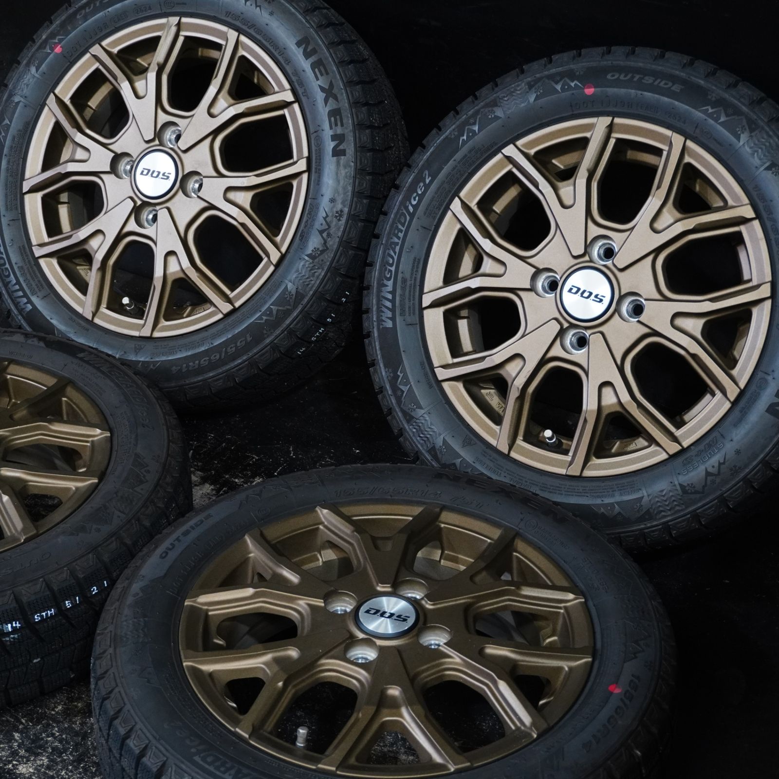 バリ溝 24年製 NEXEN WINGUARD ice2 / D.O.S VS-T6 【 155/65R14 / 4.5