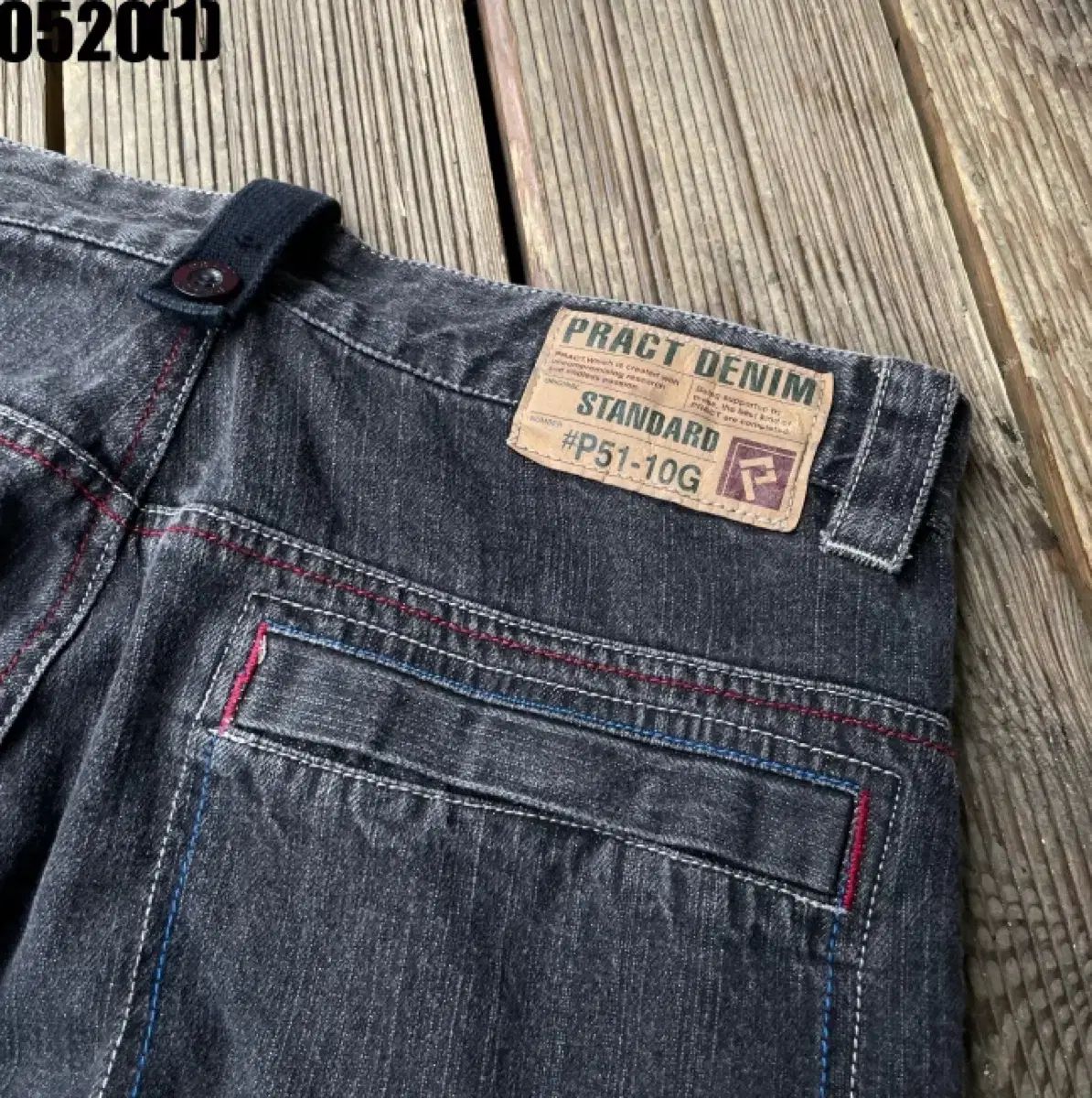 PRACT DENIM スタンダード ジーン パンツ ブラックジーン 32
