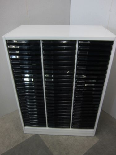 【中古品】ウチダ A4クリアケース書庫 ホワイト