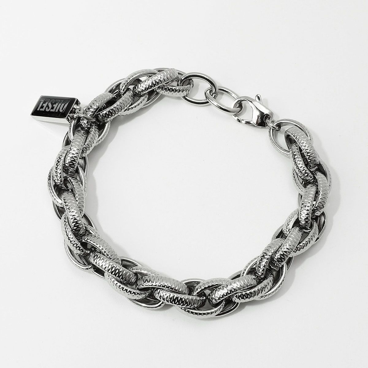 新品 ディーゼル DIESEL ブレスレット チェーン ブレスレット シルバー