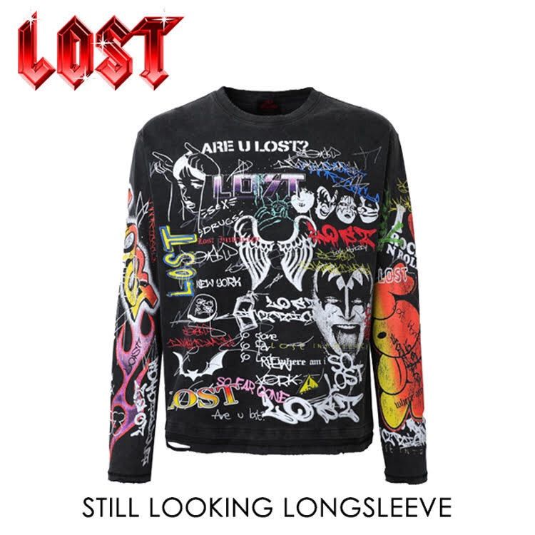 26SS!! LOST INTRICACY ロングTシャツ 【ロンT】【長袖】【クルーネック】【S】【L】