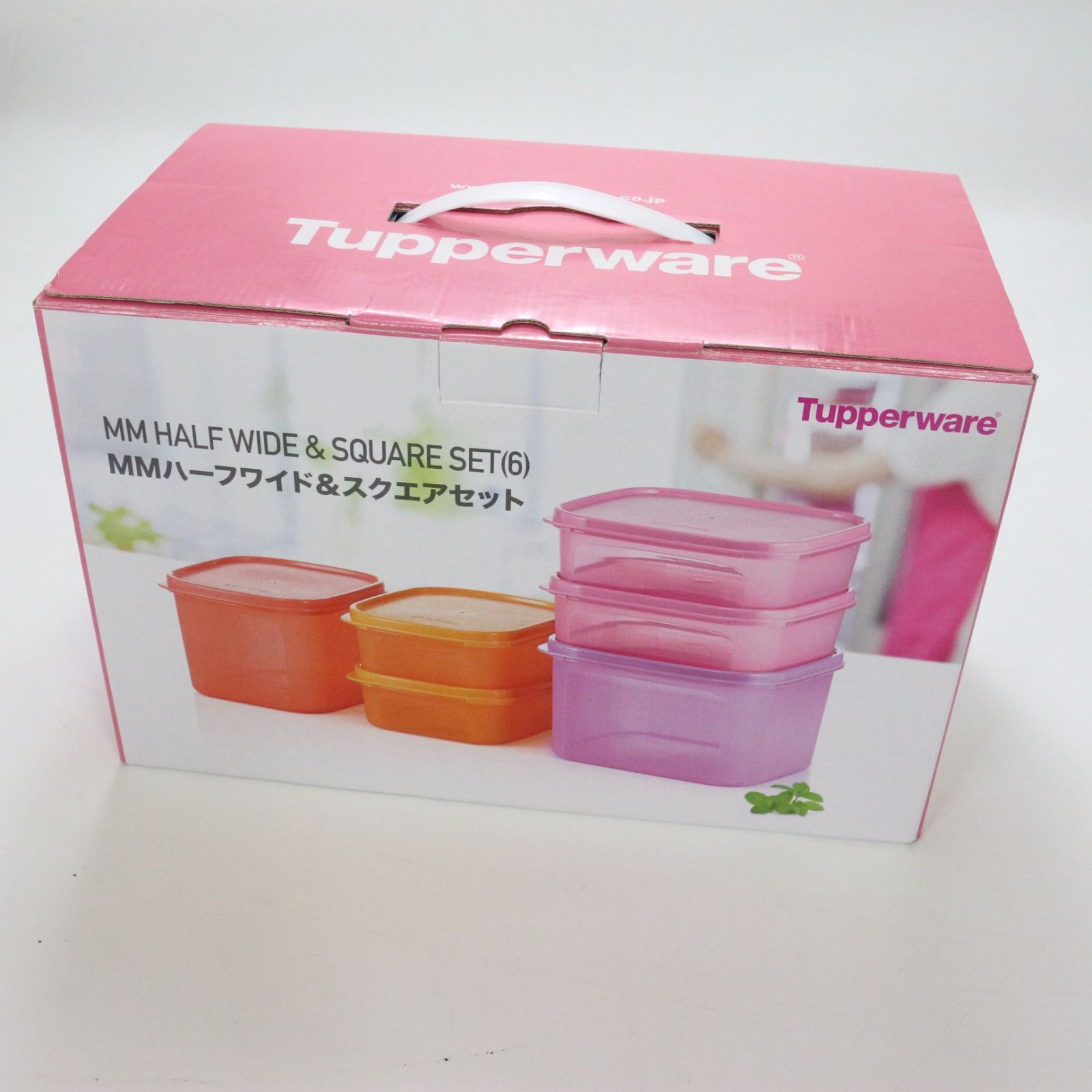 TM_331】Tupperware タッパーウェア MM HALF WIDE ＆ SQUARE SET(6) MM