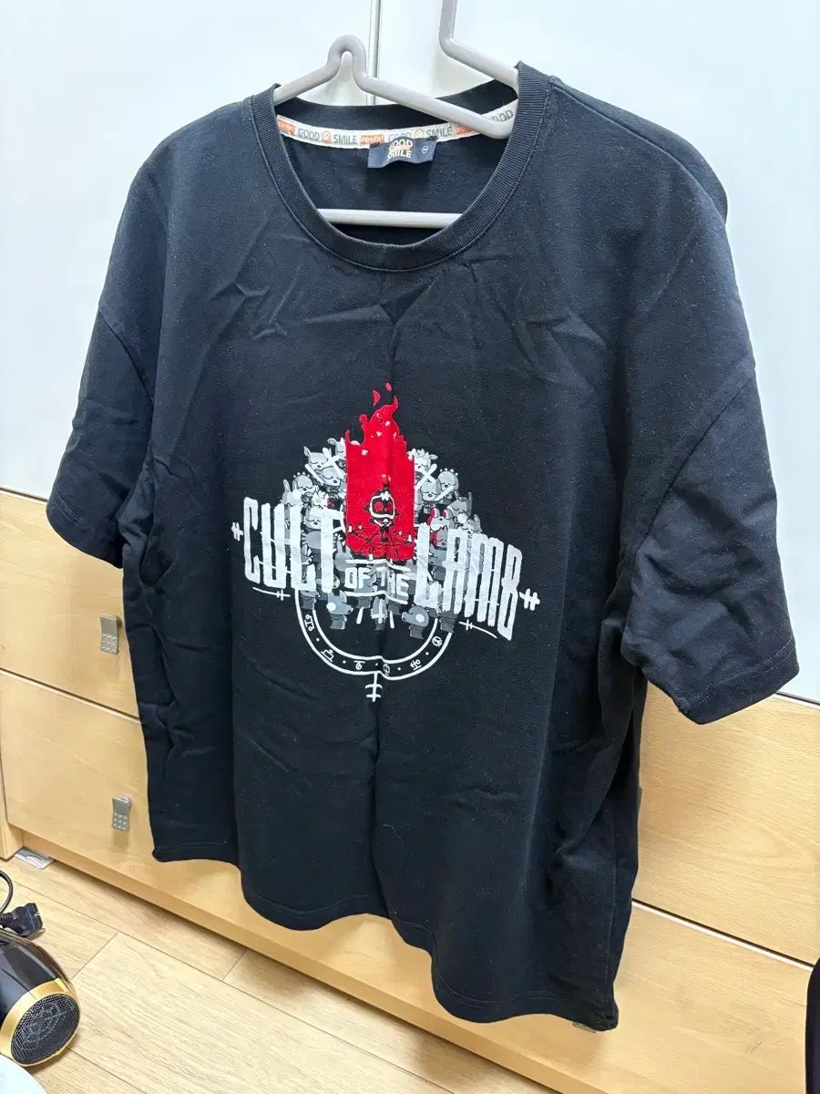 カルトオブザラム ブラック 半袖Tシャツ (M)