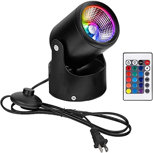7W RGB コンセント式 フットスイッチ付き LEDスポットライト リモコン付き 角度調節可 屋内用 壁 天井 展示 撮影 角度調節可能 ステージライト フロアスタンド 照明 バックグランドライト 雰囲気作り ブラック 国内発送 2f54a79e