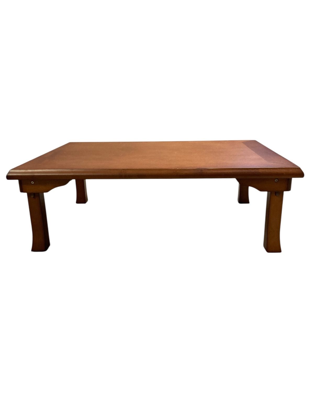 送料込　即決　折脚角座卓 テーブル 折りたたみ 木製 天然木 ローテーブル 幅102cm×72cm×34cm 木製