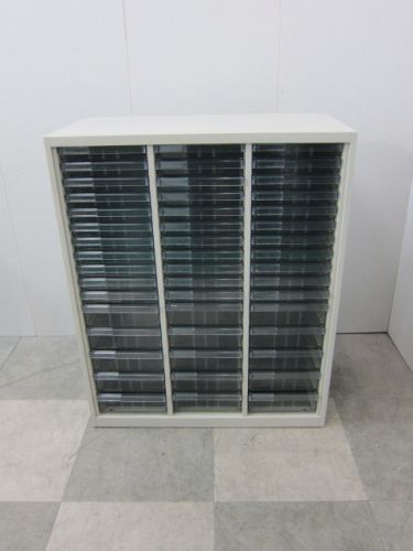 【中古品】コクヨ A4クリアケース書庫 グレー