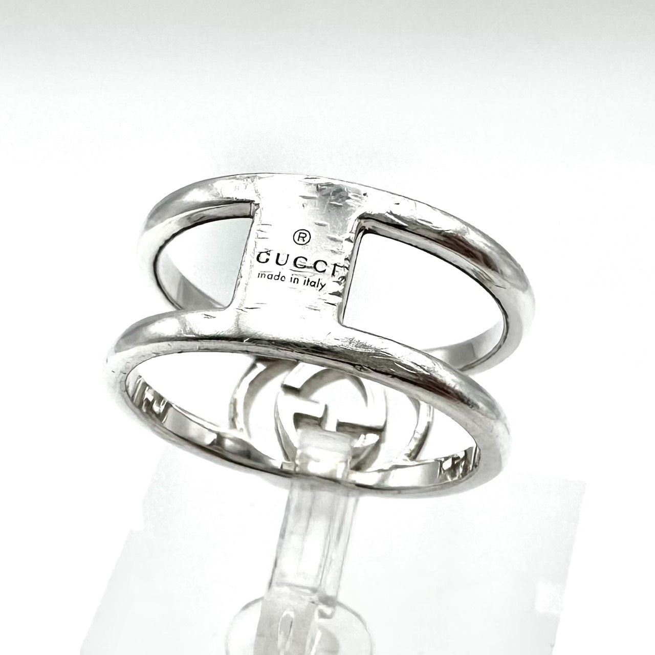 返品OK】GUCCI グッチ インターロッキング リング シルバー Ag925 16号