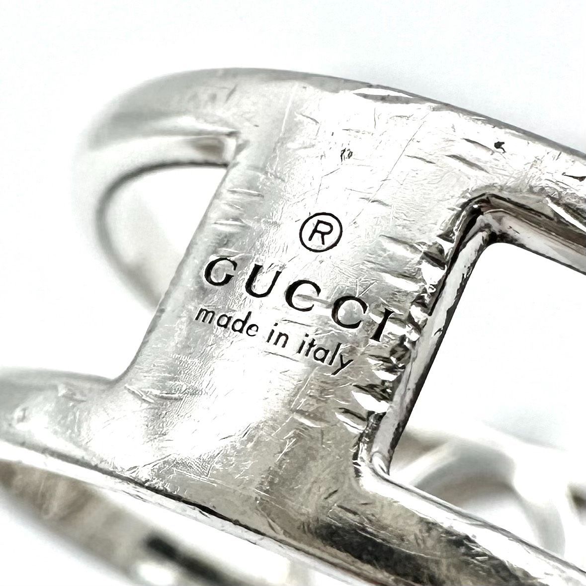 返品OK】GUCCI グッチ インターロッキング リング シルバー Ag925 16号