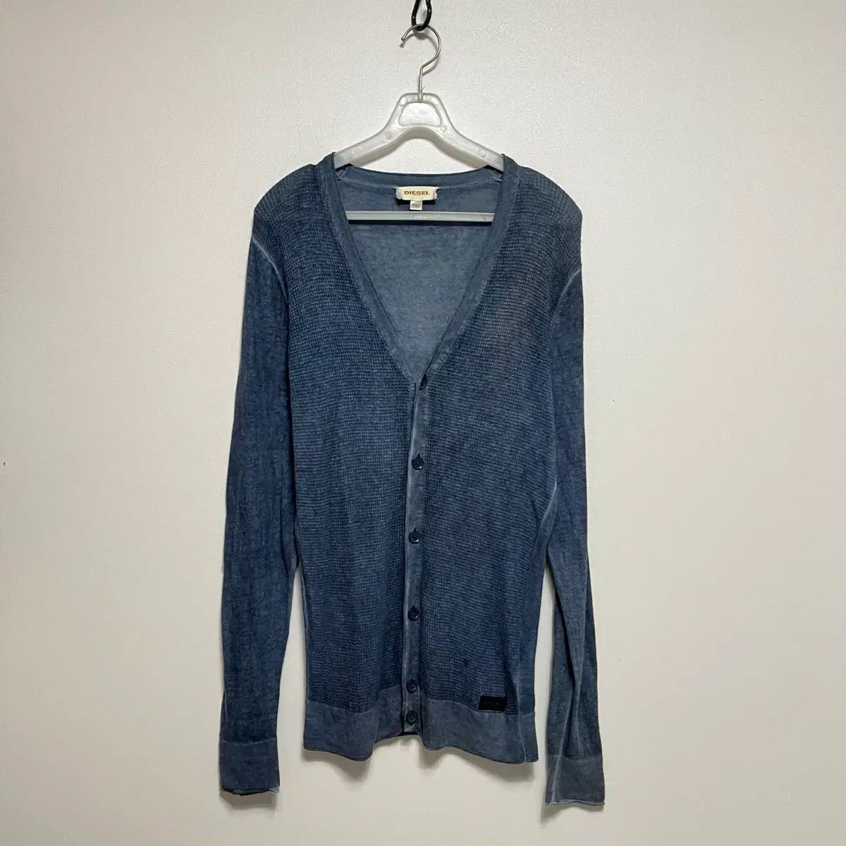 DIESEL ディーゼル ブルー ウォッシュ カーディガン S