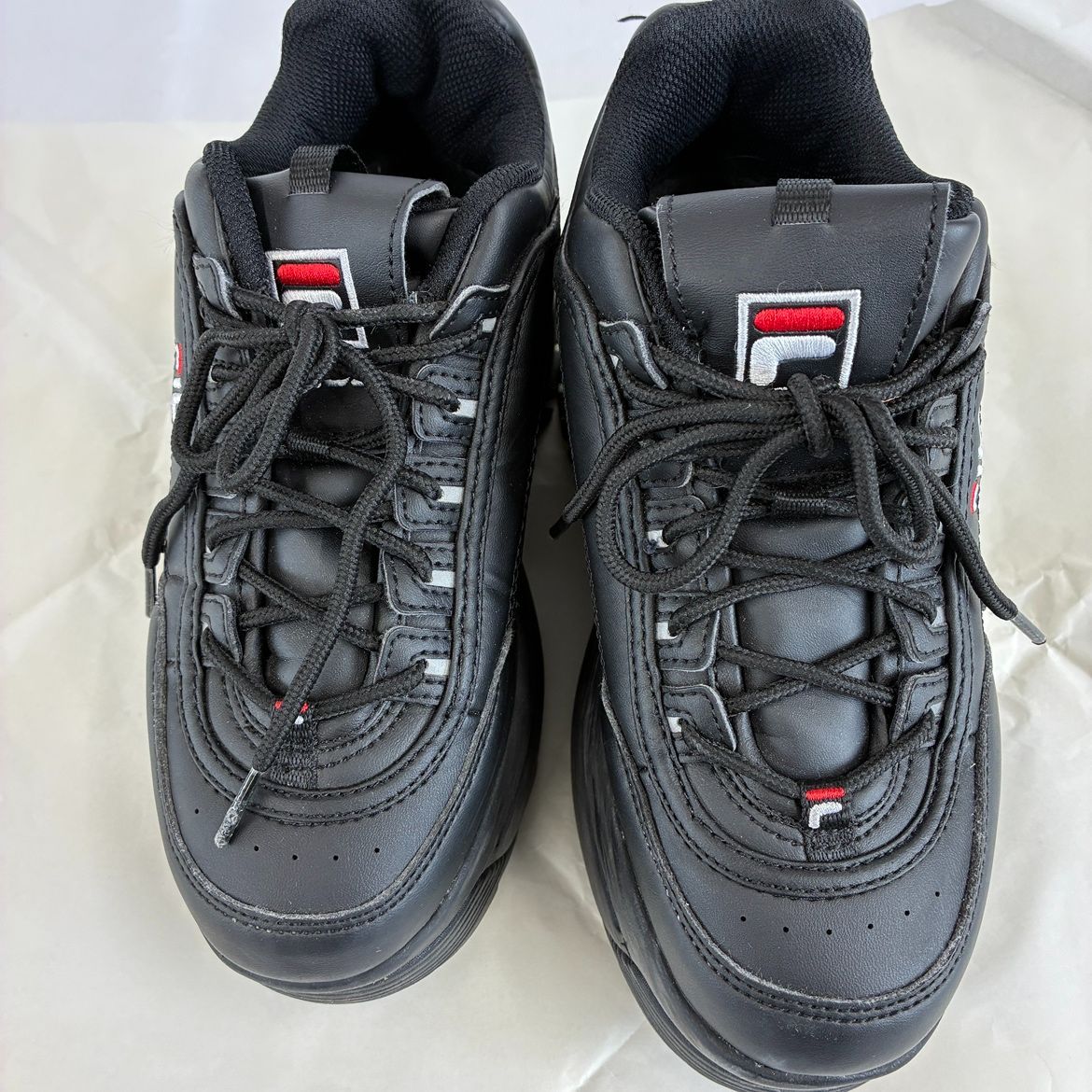 【ER263】NS550　FILA　厚底スニーカー　FS1HTB3032X　黒