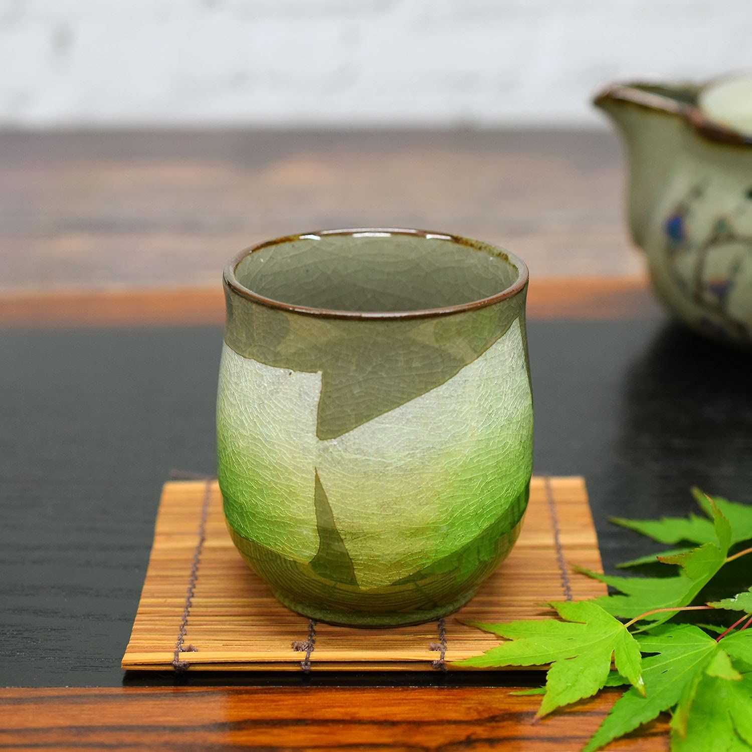 和座の蔵 九谷焼 湯呑み 銀彩 緑 陶器 ブランド 和食器 湯のみ茶碗 誕生日プレゼント ギフト送料無料 a3a66c8d 4,249円