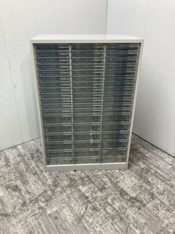 【中古品】イトーキ A4クリアケース書庫 グレー