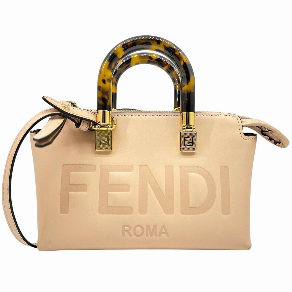 FENDI フェンディ バイ ザ ウェイ ミニ 8BS067 バッグ ピンク レディース 女性用 2WAYバッグ ショルダーバッグ ショルダー　肩掛け　ハンドバッグ 鞄　かばん　人気　可愛い　ゴールド金具　ピンクベージュ 【ブランドギャラリー東心斎橋店】