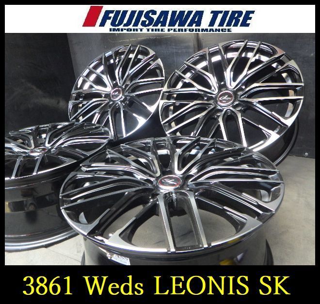 【3861】B送料無料▲Weds LEONIS SK▲18x8.0J 5穴 114.3 +42▲4本 26103106