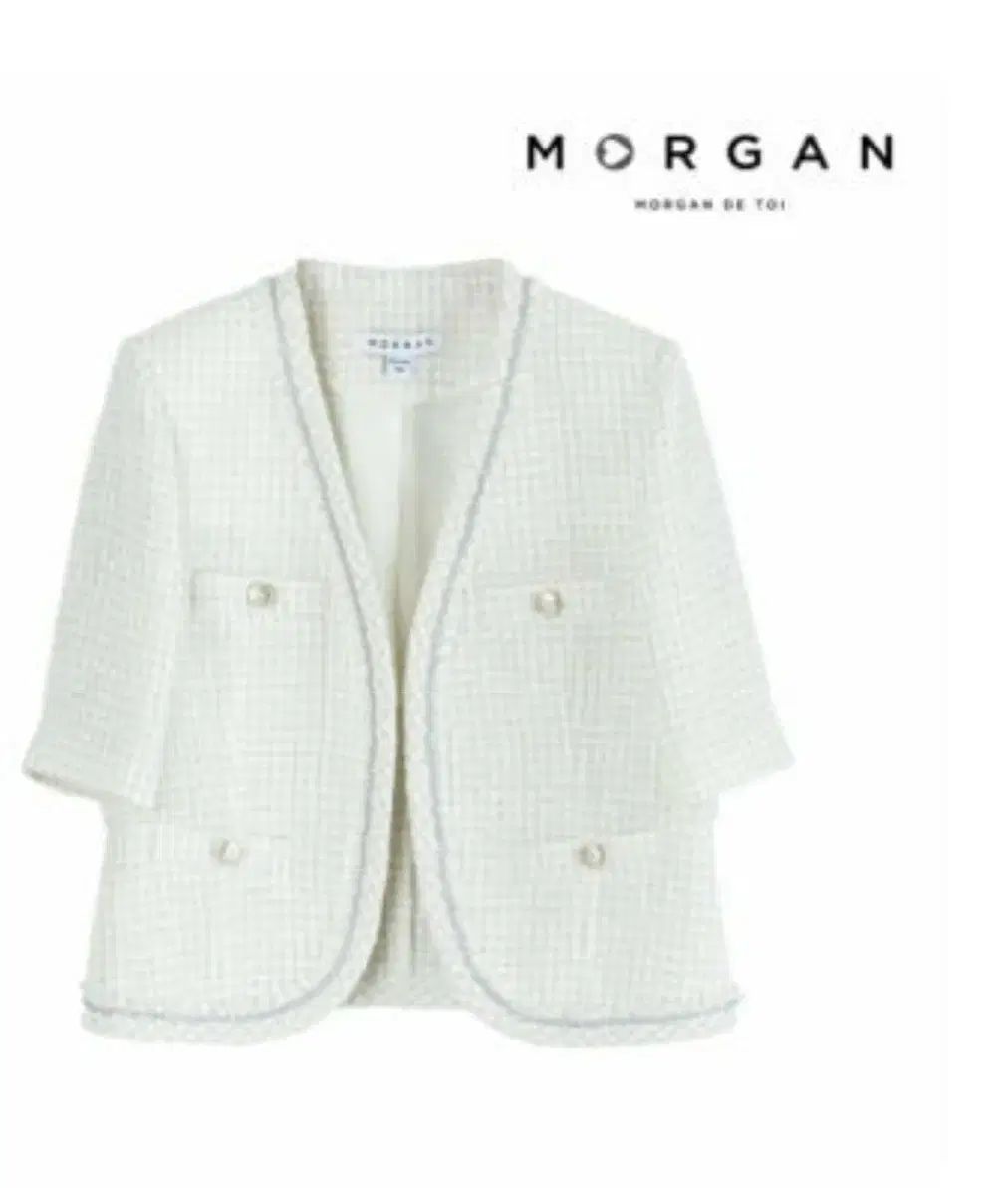 MORGAN モルガン ツイード 半袖 ジャケット