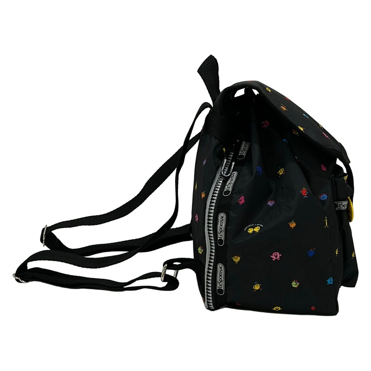 LESPORTSAC(レスポートサック) リュックサック - 黒×イエロー×マルチ 