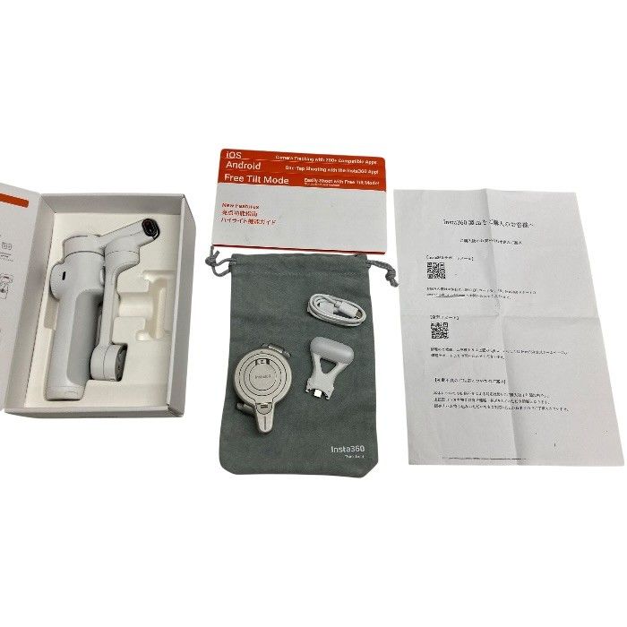 良品/insta360/Flow2pro/CREATOR KIT/自撮り棒/CINSABQB/電源オン確認済み/FB4398 良品/insta360/Flow2pro/CREATOR KIT/自撮り棒/CINSABQB/電源オン確認