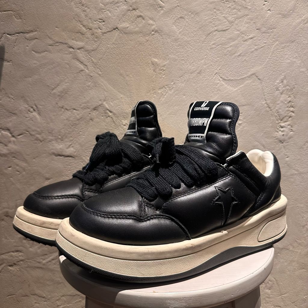 Rick Owens DRKSHDW × CONVERSE リックオウエンスダークシャドウコンバース TURBOWPN Low スニーカー DC01EX063 A12R0 ブラック size:27.5【代官山B05】