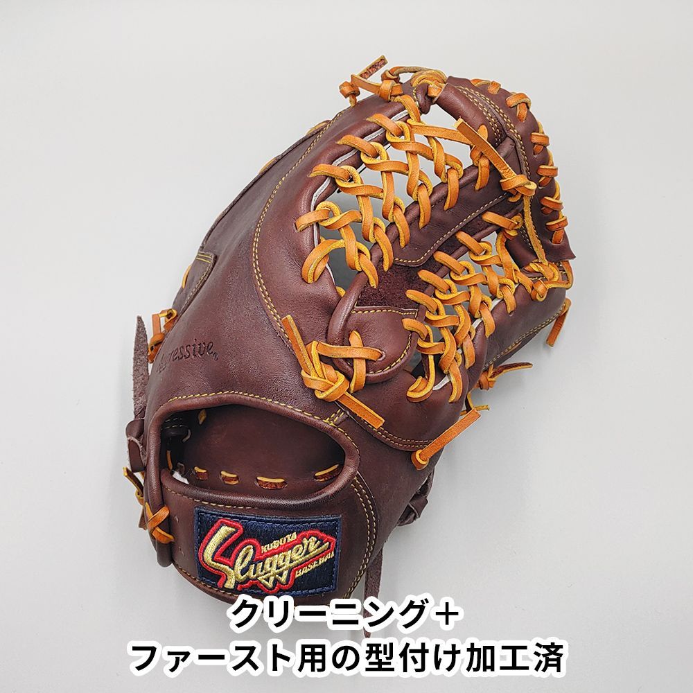 クリーニング済み 】 スラッガー 軟式用 ファーストミット 型付け済み 