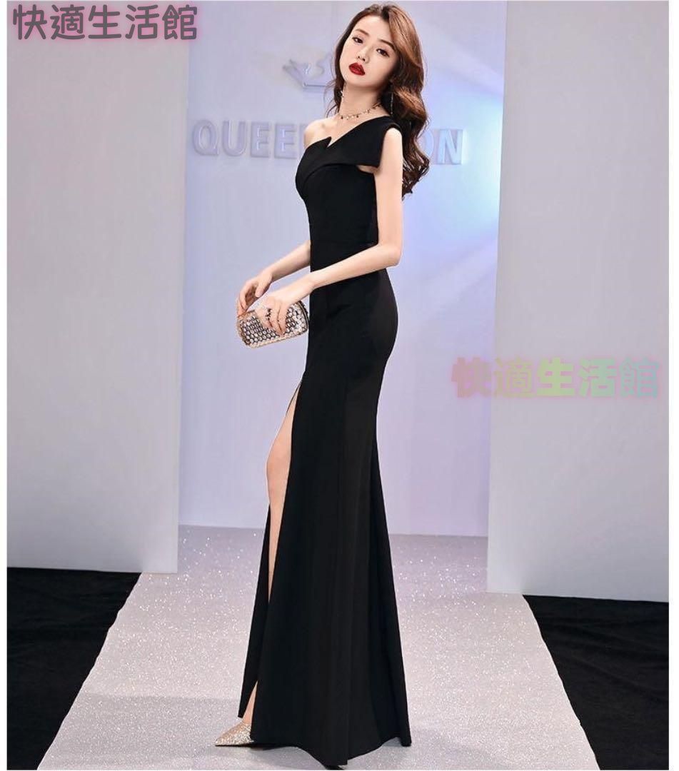 新品 未使用 レディース ファッション系 パーティードレス ロング キャバドレス パーティードレス 結婚式 スリット 赤