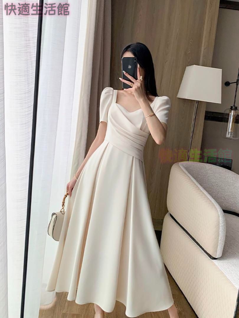 新品 未使用 レディース ファッション系 韓国 服 レディース ワンピース 白 ロングドレス パーティードレス 白 人気