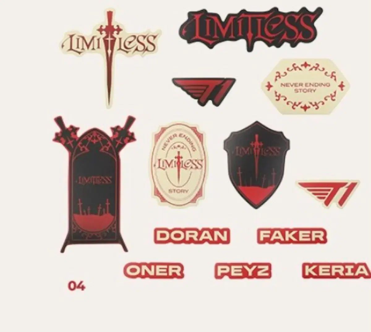 T1 リーミットレス ステッカー T1 T1 limitless sticker