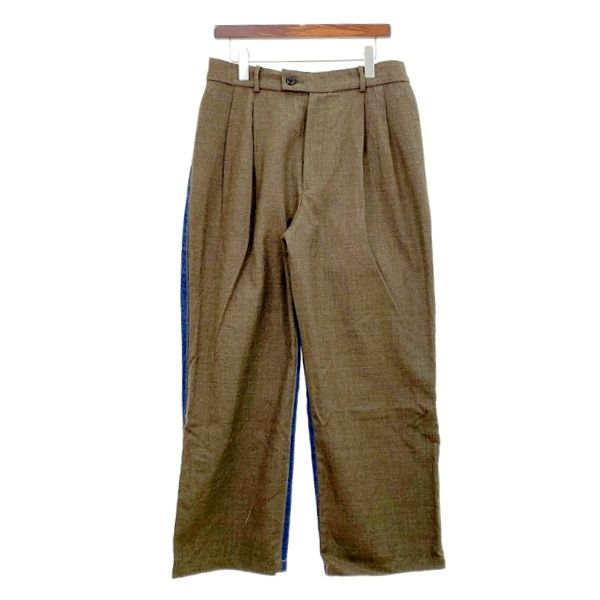 INSCRIRE アンスクリア PT105 ハイブリッドデニムパンツ I24AW-PT105 メンズ 4 M～Lサイズ相当 カーキ デニム ボトムス DM19061■