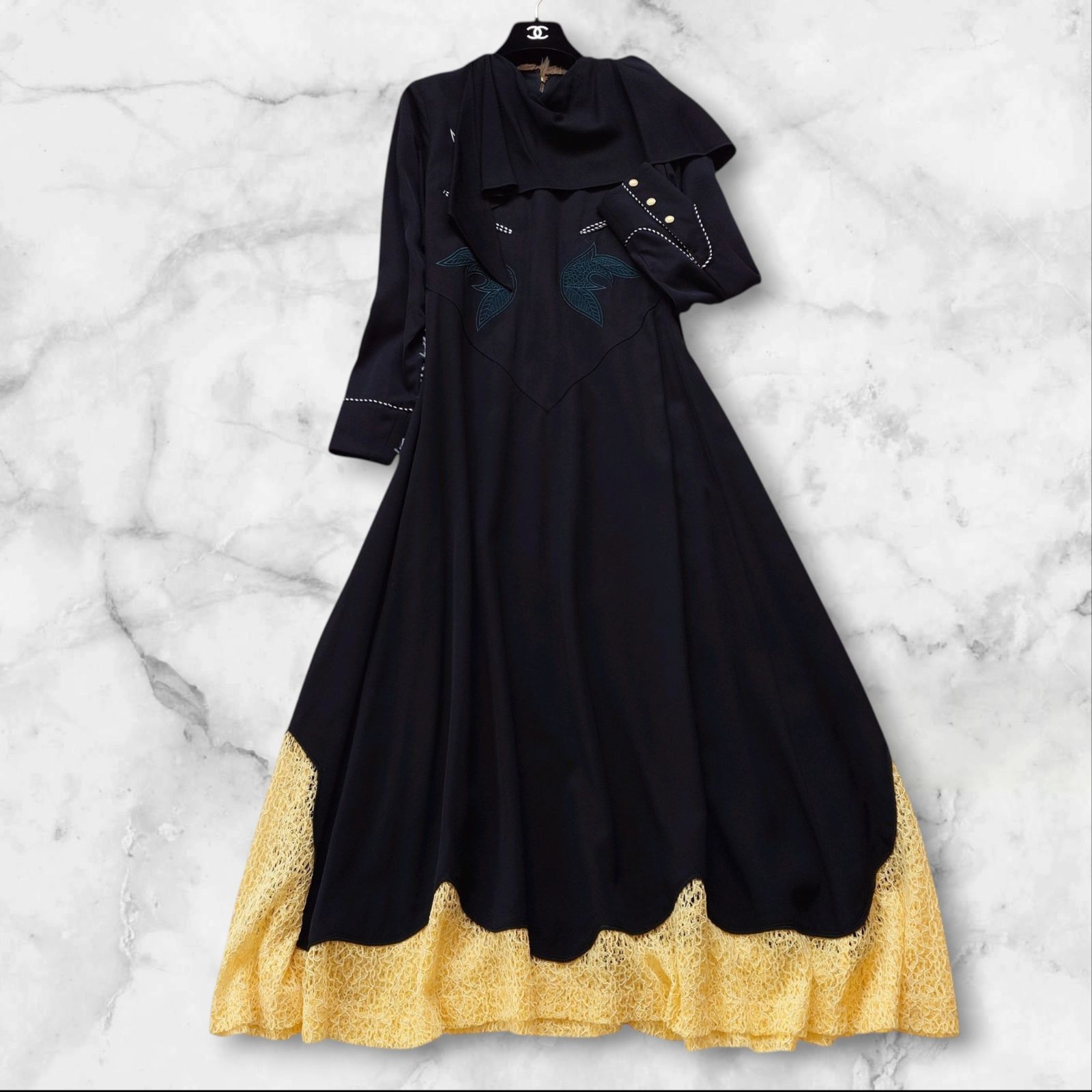 TOGA PULLA トーガプルラ ドッキング レース ロングワンピース ドレス Rayon embroidery racd dress
