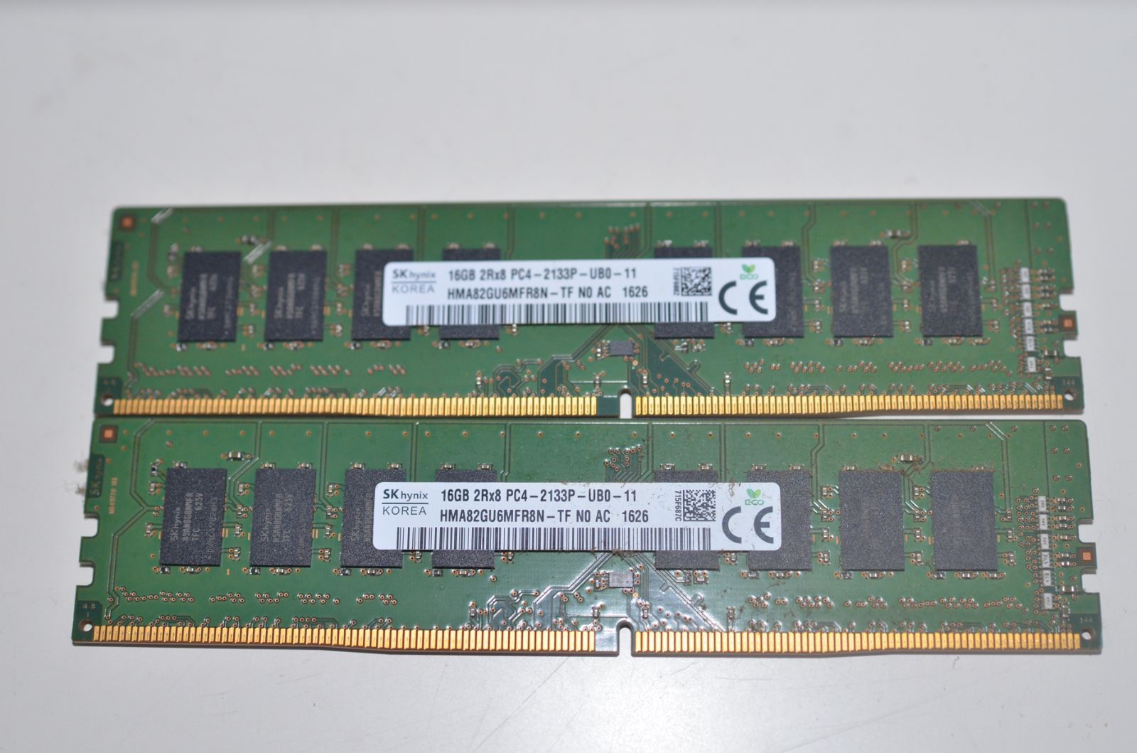 ★中古品★デスクトップ用メモリ SK hynix PC4-2133P DDR4 16GB 2枚セット計32GB 動作品