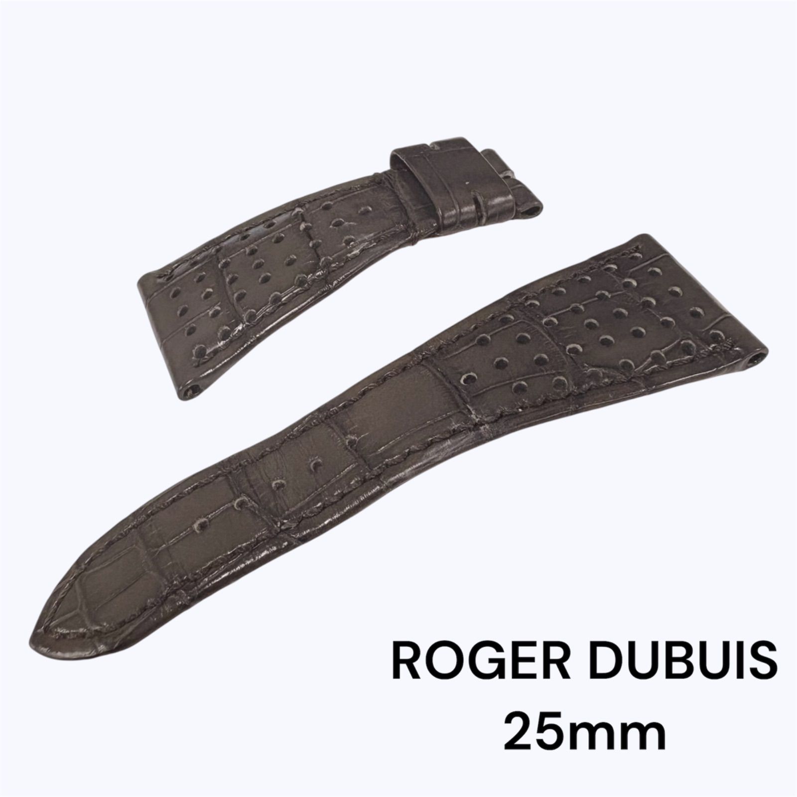 【中古品】時計バンドROGER DUBUIS ロジェデュブイ 純正 25mm レザーベルト