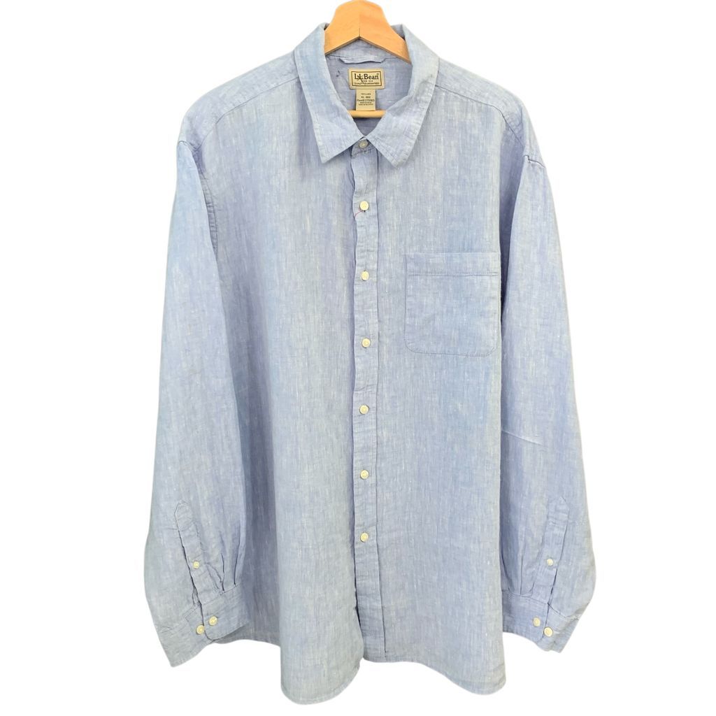 エルエルビーンL.L.Bean LINEN リネン Long Sleeve Shirt シャツ 長袖 麻 No.I879