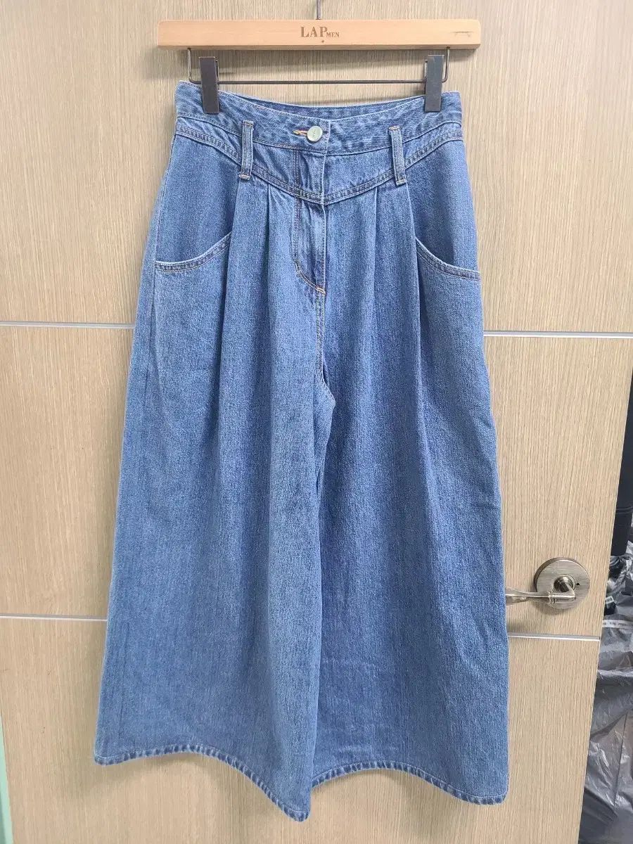 オーズセカンド ワイド デニム ズボン 8分 バミューダ パンツ