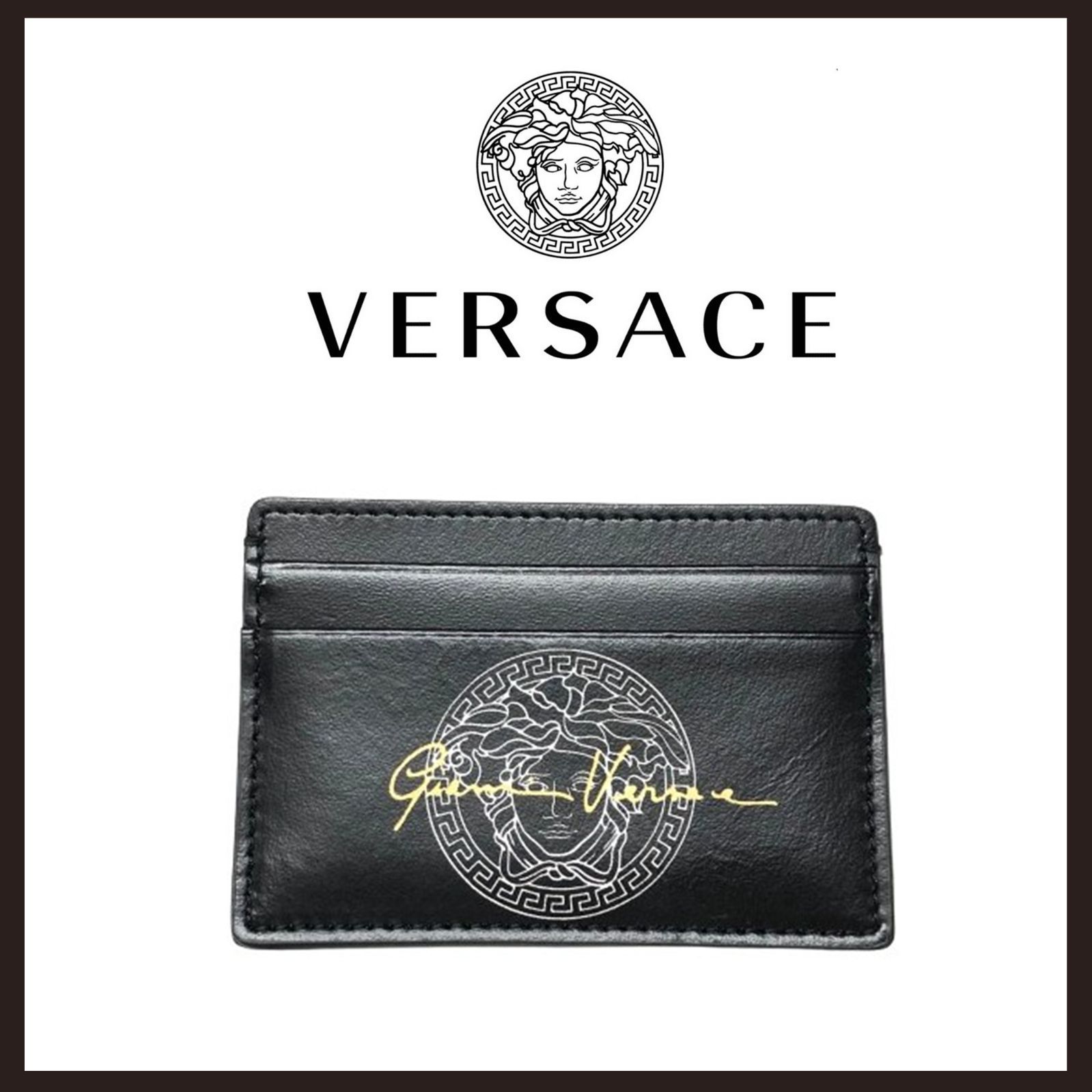 新品未使用　VERSACE (ヴェルサーチェ)　メデューサ ロゴ　カードケース　ブラック