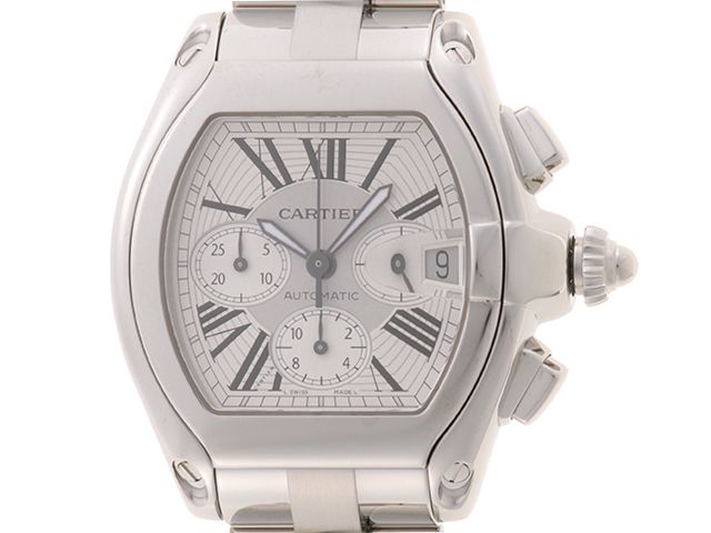 Cartier カルティエ ロードスター クロノグラフXL W62019X6 腕時計 ステンレススチール シルバー メンズ 自動巻き 2148104069986 【200】【中古】