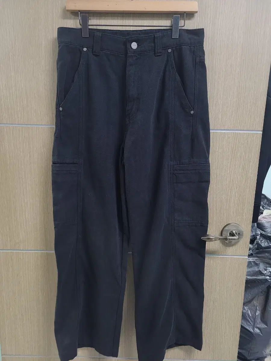 SYSTEM homme ワイドフィット ブラック ワークウェア スタイル パンツ 78