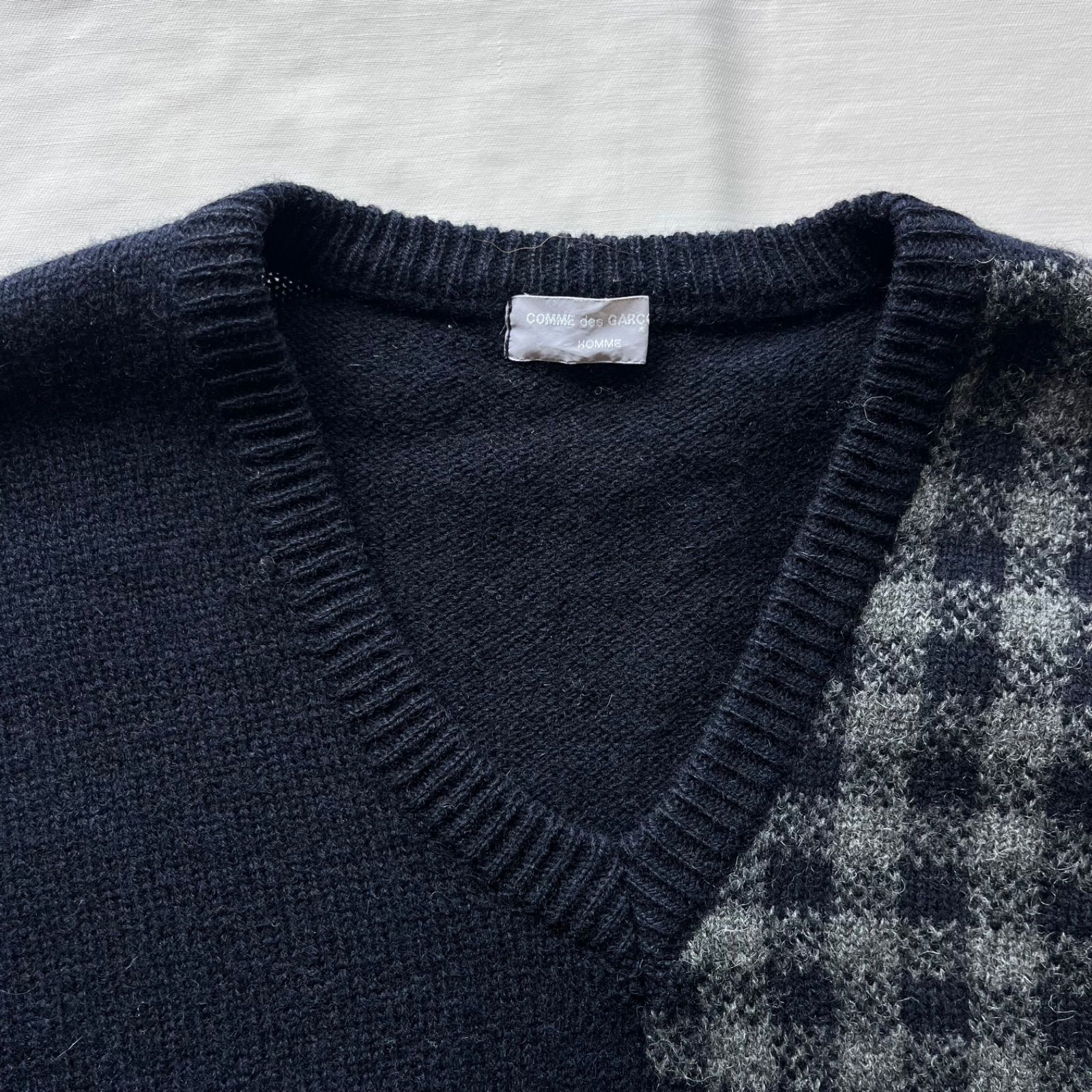 メンズ comme des garçons homme コムデギャルソンオム ニット vネック