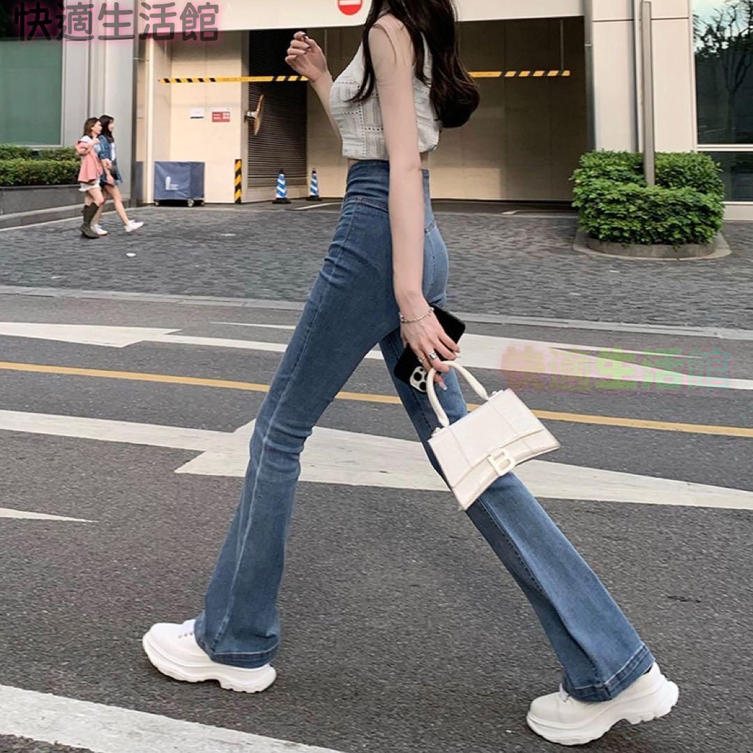 新品 未使用 レディース ファッション系 韓国 服 レディース デニム ハイウエスト ジーンズ ジーパン カジュアル