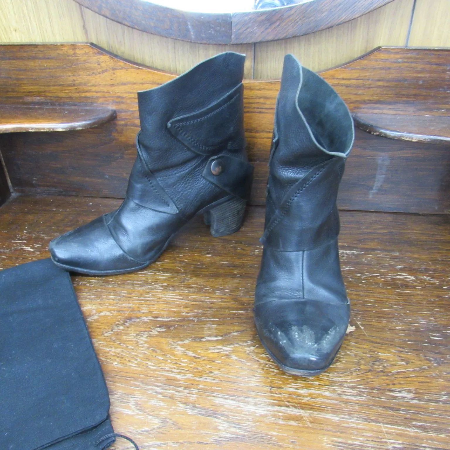 MARSELL マルセル　ショートブーツ　レザー　ブラック　361/2(23.5)　エキスパート藤沢辻堂店