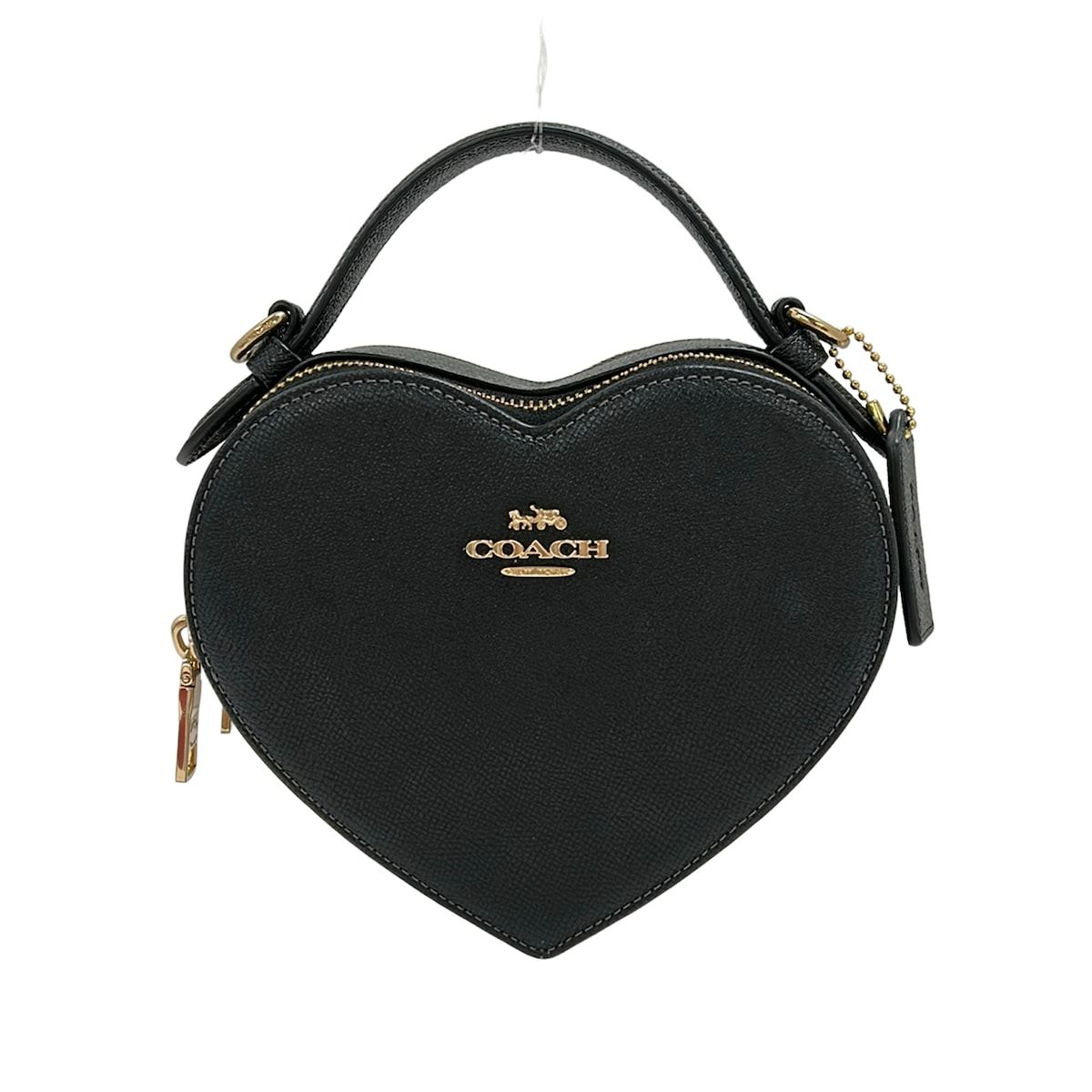 COACH(コーチ) ハンドバッグ ハート クロスボディ CE652 黒 レザー