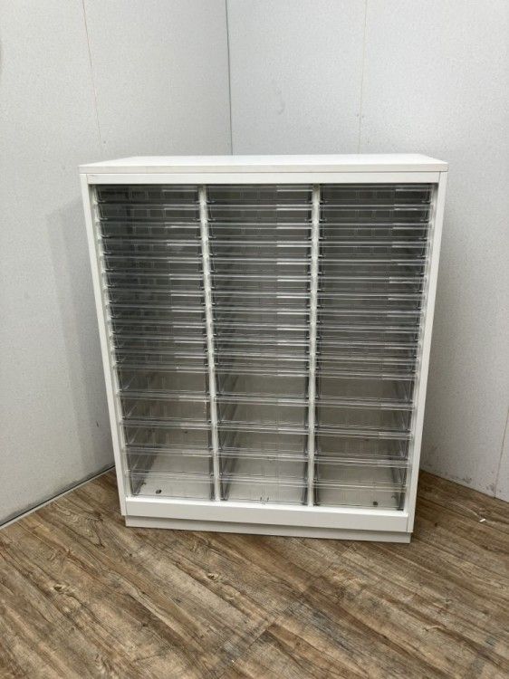 【中古品】コクヨ 天板付A4クリアケース書庫 BWN-PA159F1 グレー