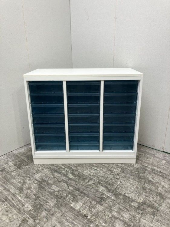 【中古品】コクヨ エディアシリーズ 天板付A4クリアケース書庫 ホワイト