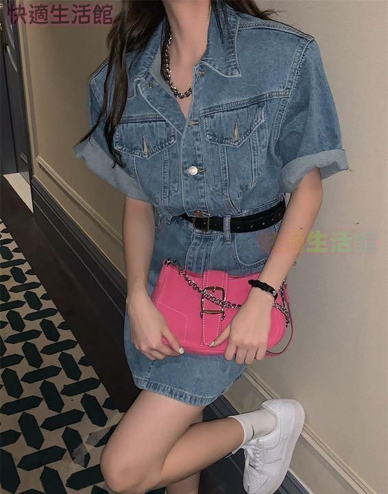 新品 未使用 レディース ファッション系 ワンピース デニム ミニ デニムワンピース ミニ 韓国 服 レディース 人気