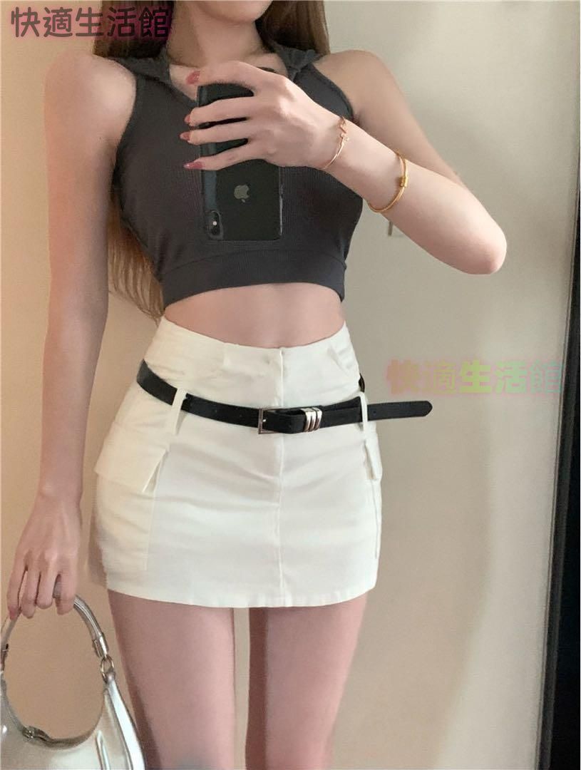 新品 未使用 レディース ファッション系 韓国 服 レディース スカート 白 ミニスカート 春 カジュアル スカート ミニ