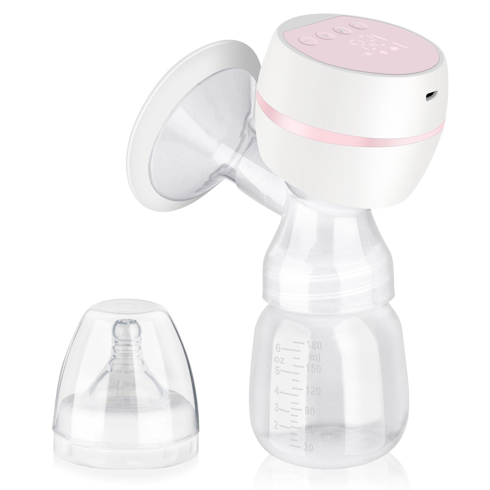 Browell 搾乳機 電動 さく乳器 搾乳器 母乳アシスト 片胸用 USB充電式 LEDディスプレイ 3つモード ９段階調節 逆流防止 操作簡単 電動 搾乳機 180ml乳瓶 出産 育児 日本語説明書付きma 6eb189f5