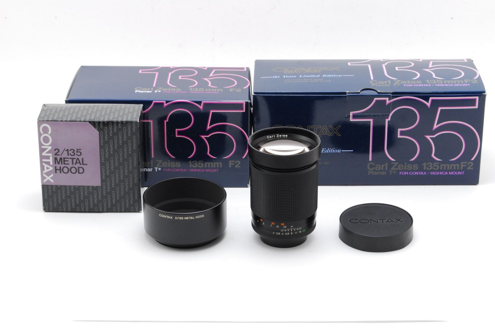 【美品】コンタックス レンズ 60周年 記念 Contax Carl Zeiss Planar 135mm F/2 MMG 60 years Anniversary Lens #A0971T260422