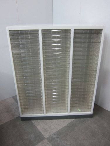 【中古品】生興 A4クリアケース書庫 グレー