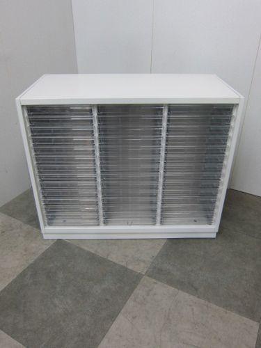 【中古品】イトーキ シンラインシリーズ A4クリアケース書庫 グレー