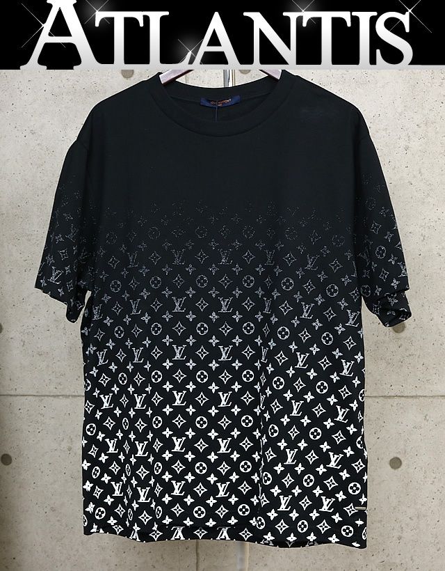 Louis Vuitton 銀座店 ルイヴィトン 美品 グラデーションモノグラム Ｔシャツ 半袖 メンズ size:XXL 黒系 103392